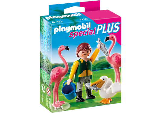 Playmobil 4758 Sammlerstück Special Plus Tierpfleger mit exotischen Vögeln - plegobil