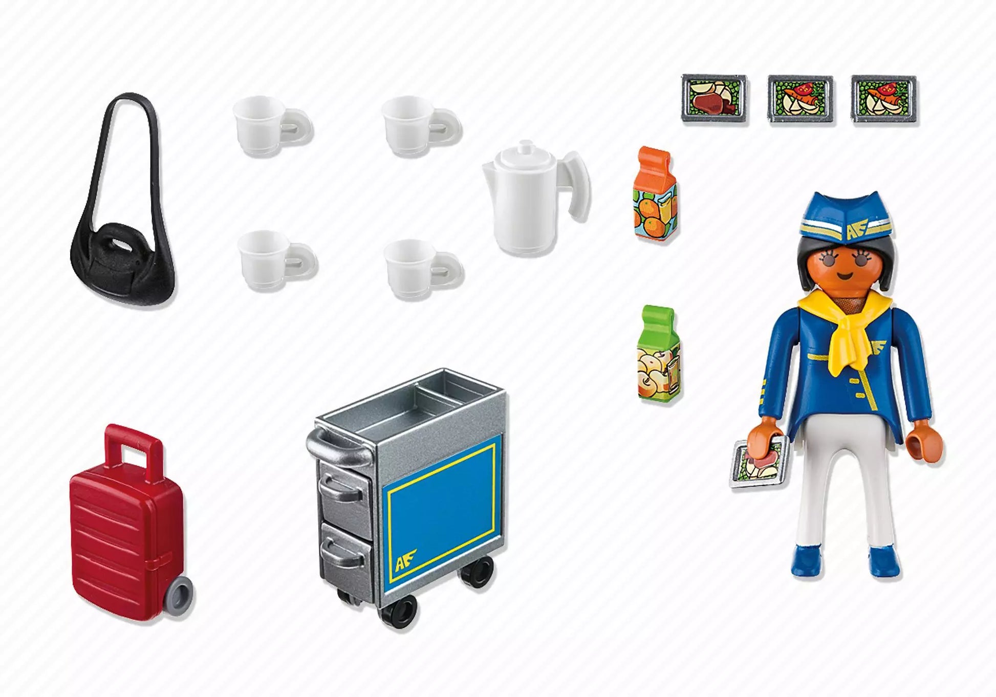 Playmobil 4761 Sammlerstück Special Plus Flugbegleiterin mit Servicewagen - plegobil
