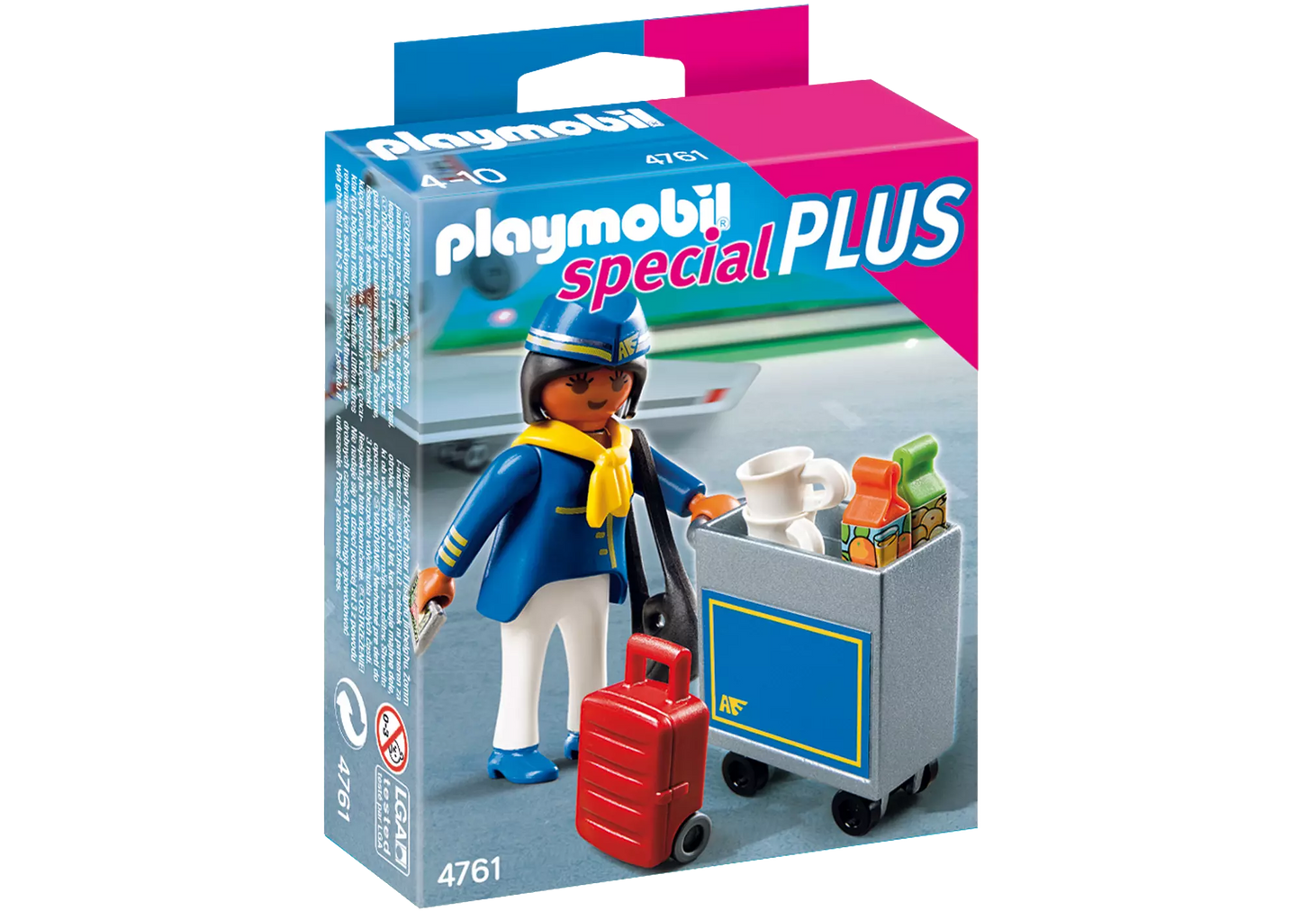 Playmobil 4761 Sammlerstück Special Plus Flugbegleiterin mit Servicewagen - plegobil