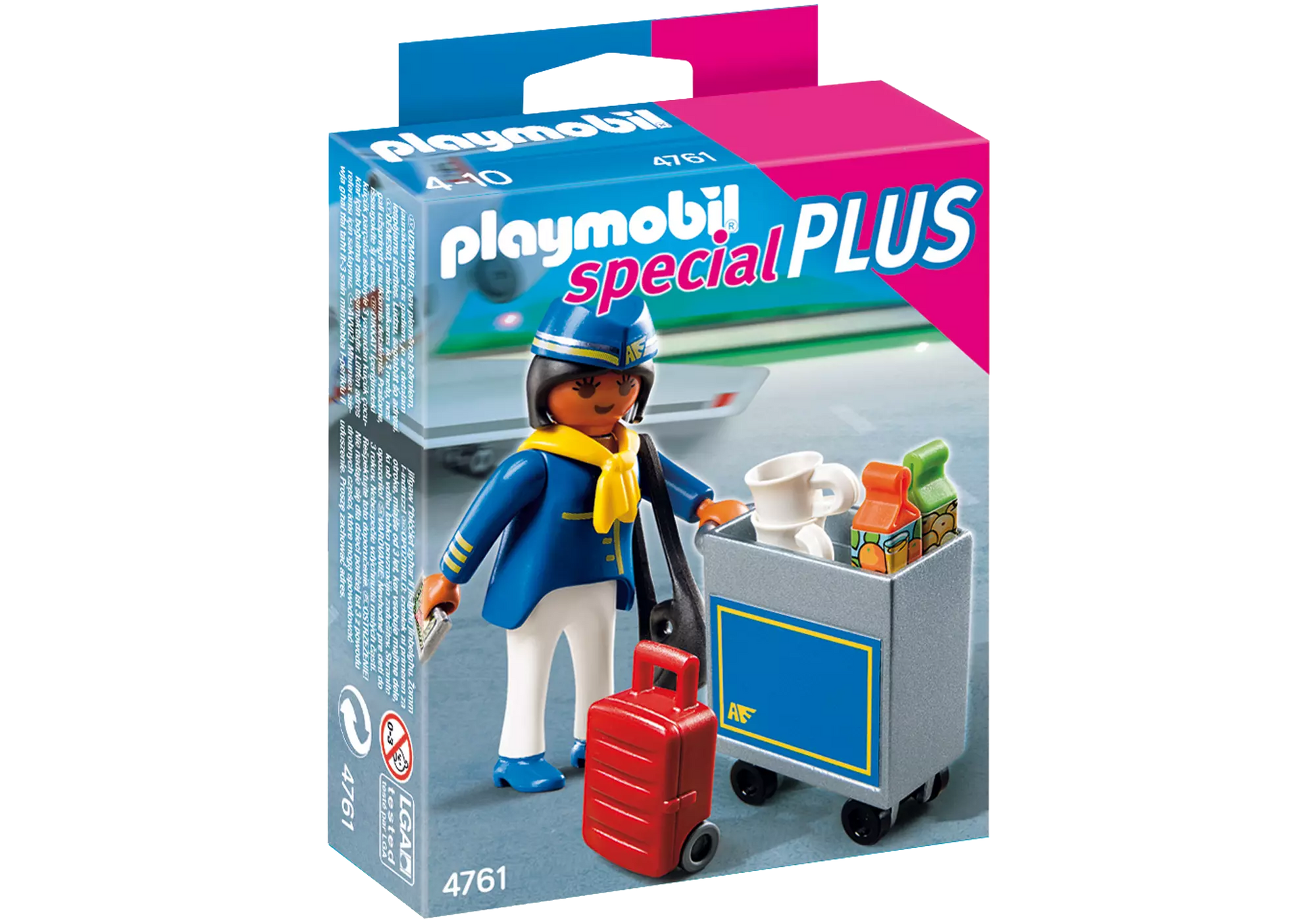 Playmobil 4761 Sammlerstück Special Plus Flugbegleiterin mit Servicewagen - plegobil