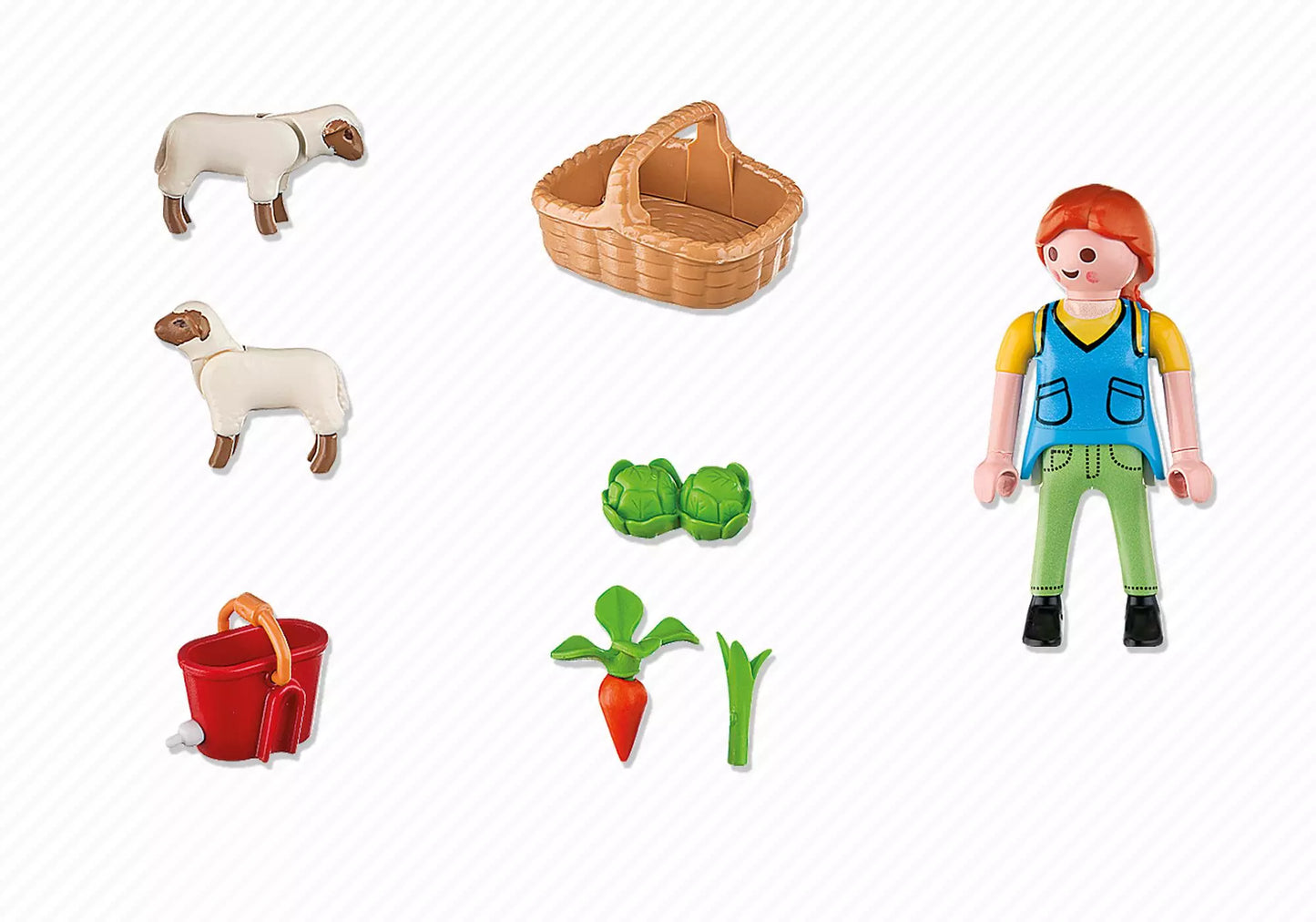 Playmobil 4765 Sammlerstück Special Plus Bäuerin bei Schäfchen-Fütterung - plegobil