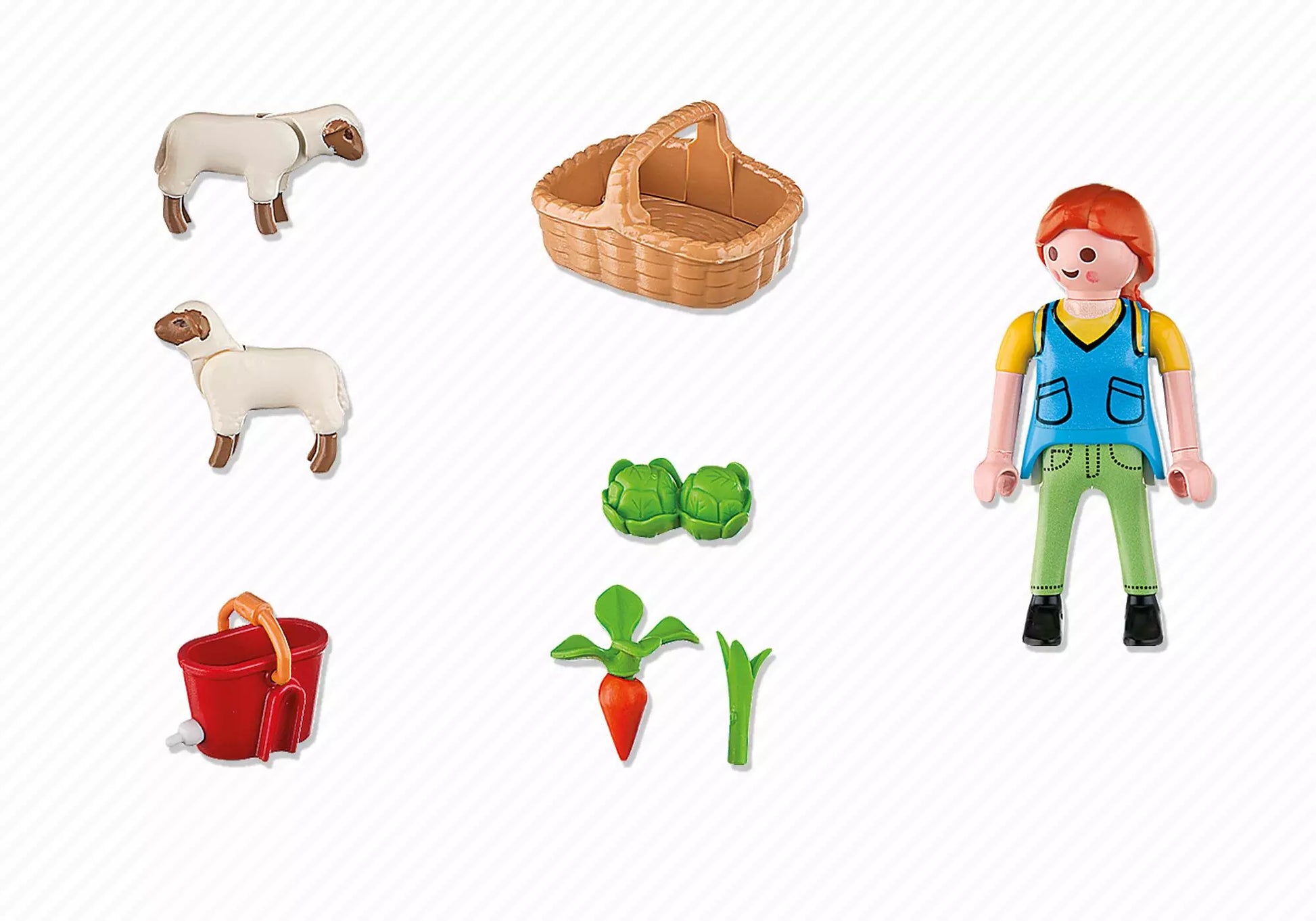Playmobil 4765 Sammlerstück Special Plus Bäuerin bei Schäfchen-Fütterung - plegobil