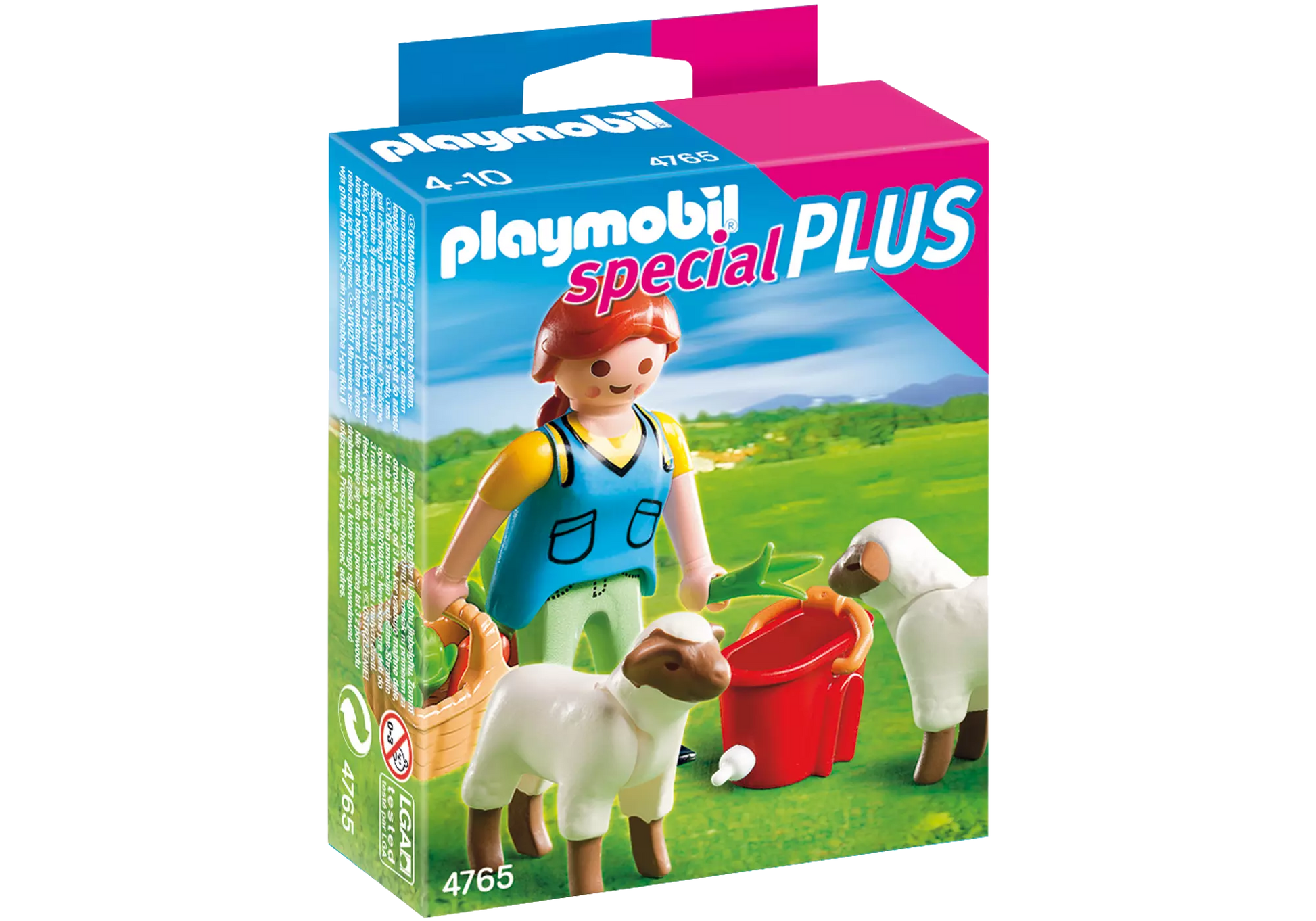 Playmobil 4765 Sammlerstück Special Plus Bäuerin bei Schäfchen-Fütterung - plegobil