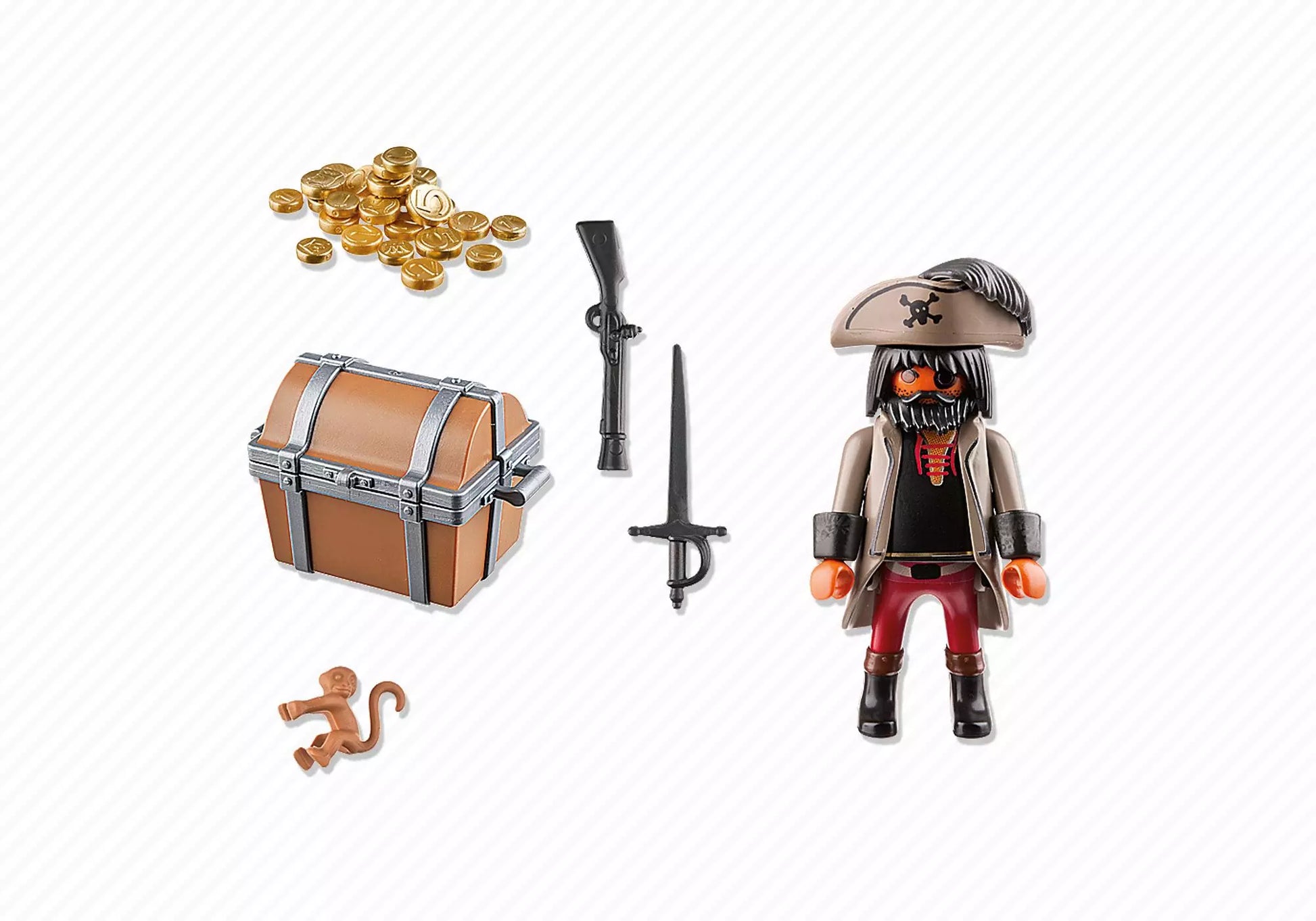 Playmobil 4767 Sammlerstück Special Plus Finsterer Pirat mit Schatztruhe - plegobil
