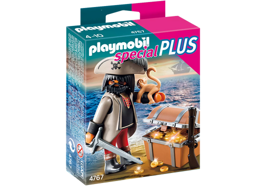 Playmobil 4767 Sammlerstück Special Plus Finsterer Pirat mit Schatztruhe - plegobil