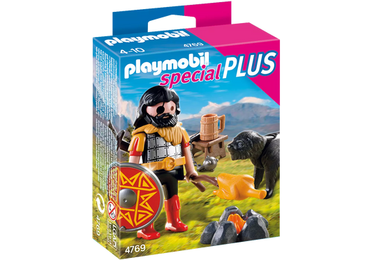 Playmobil 4769 Sammlerstück Special Plus Barbar mit Hund am Lagerfeuer - plegobil