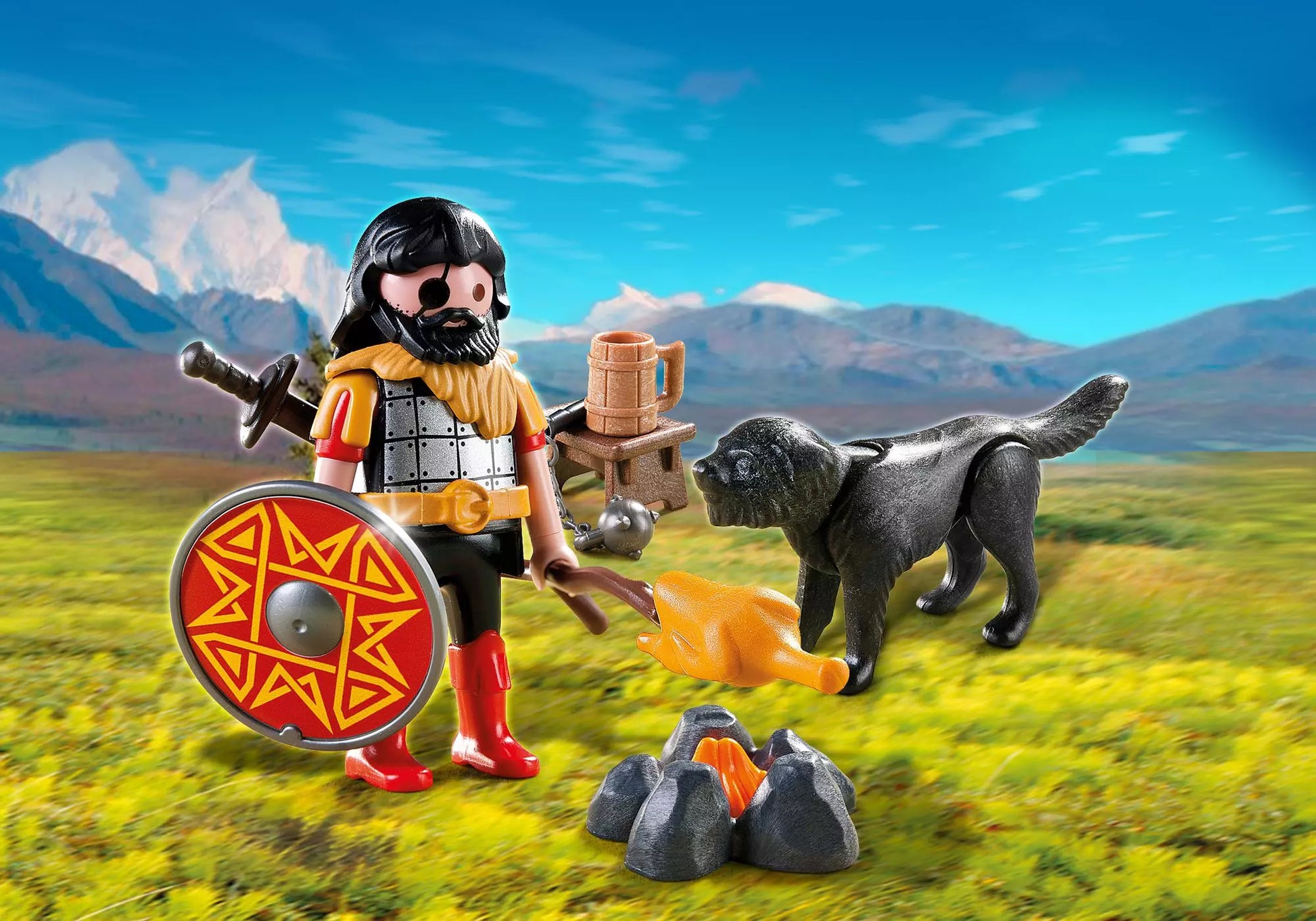 Playmobil 4769 Sammlerstück Special Plus Barbar mit Hund am Lagerfeuer - plegobil
