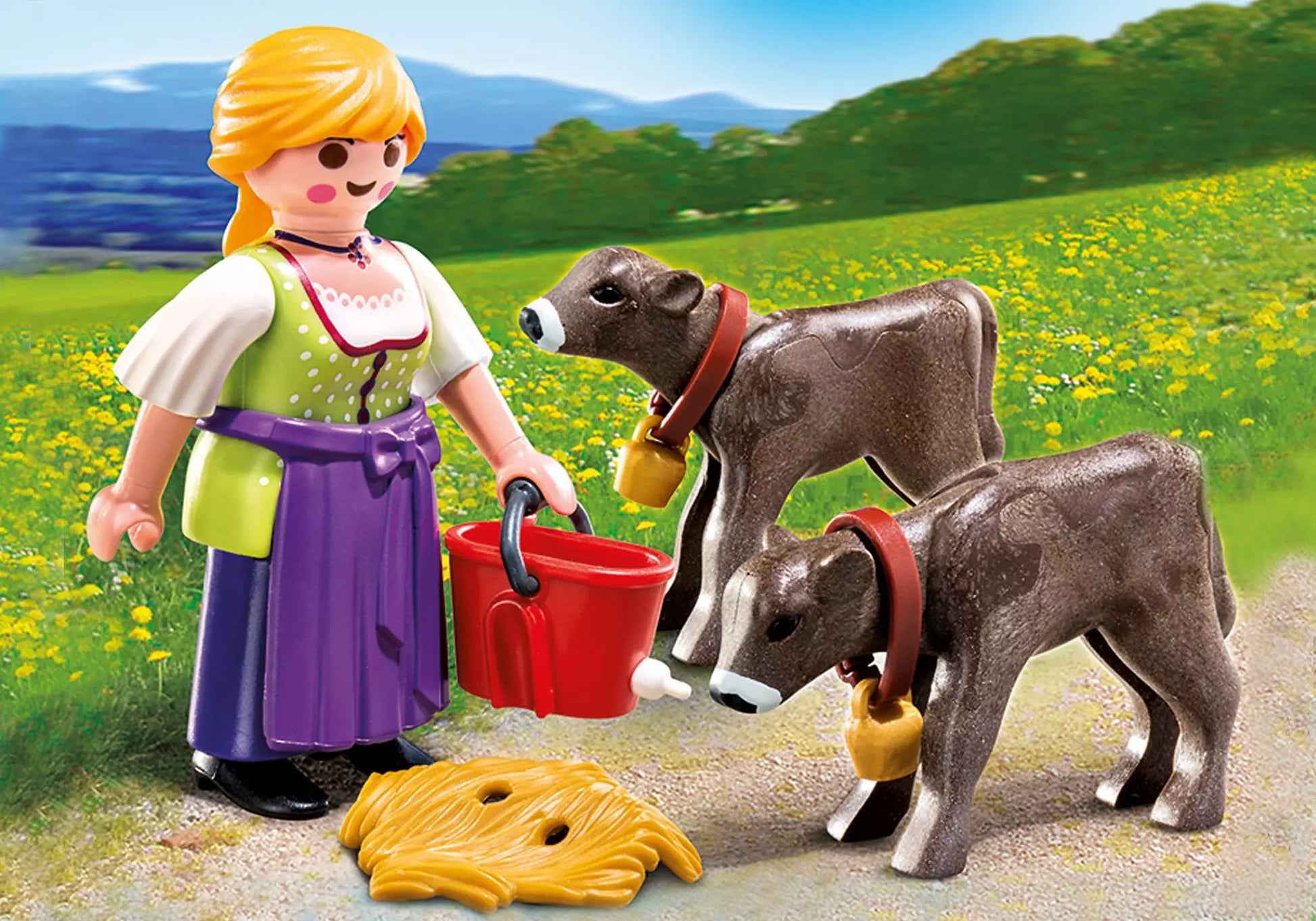 Playmobil 4778 Special Plus Bäuerin mit Kälbchen - plegobil