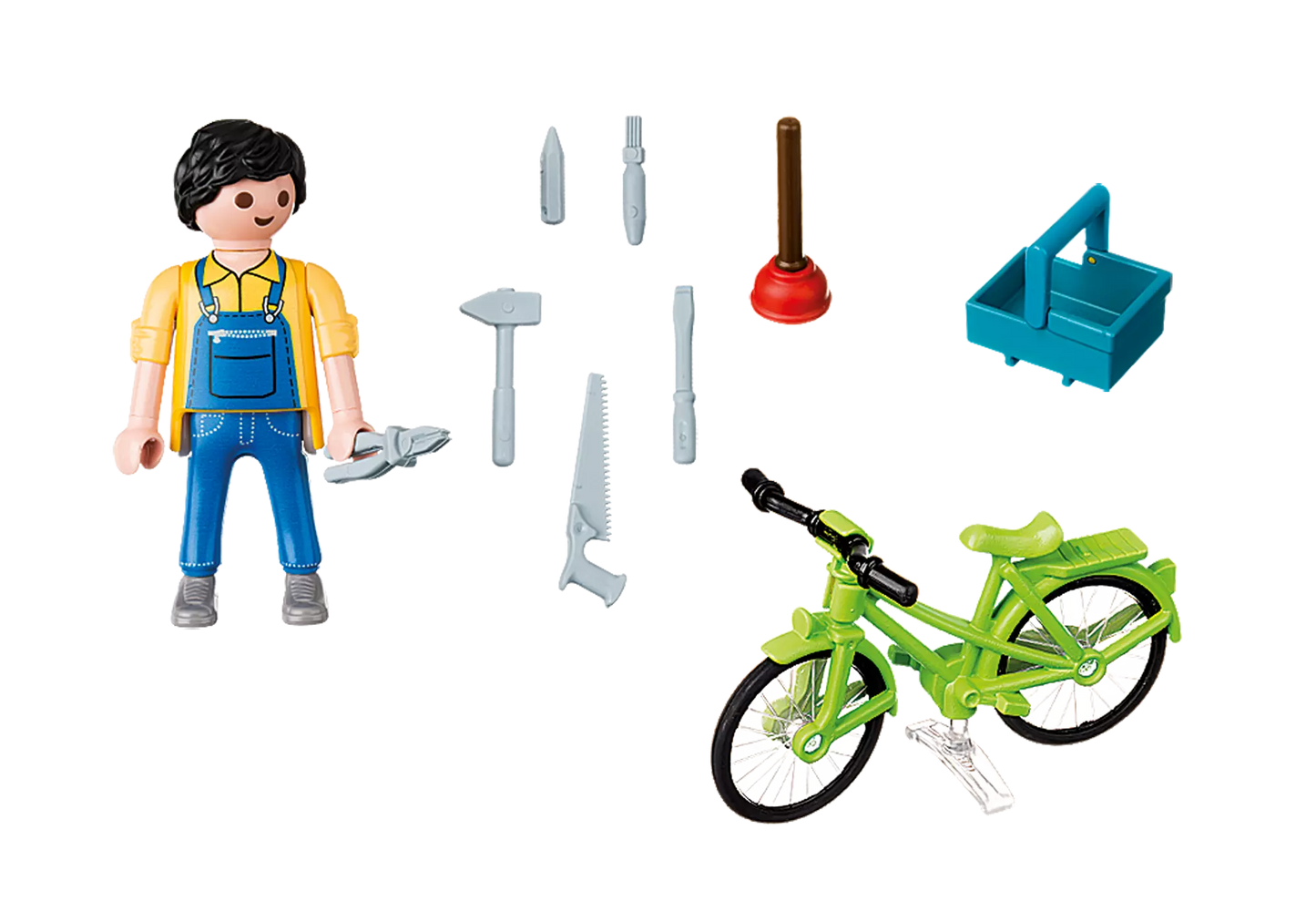 Playmobil 4791 Special Plus Handwerker mit Fahrrad - plegobil
