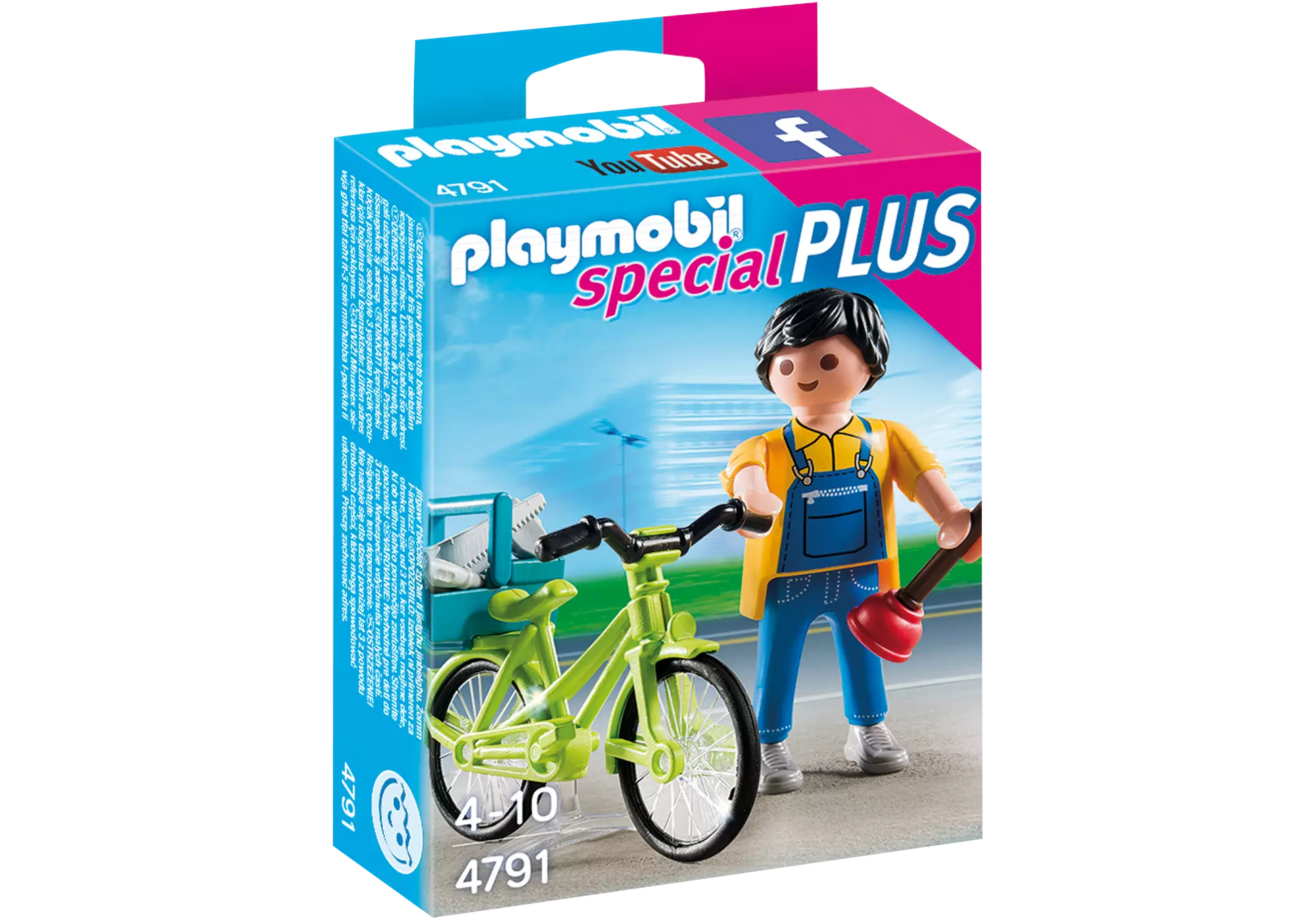 Playmobil 4791 Special Plus Handwerker mit Fahrrad - plegobil