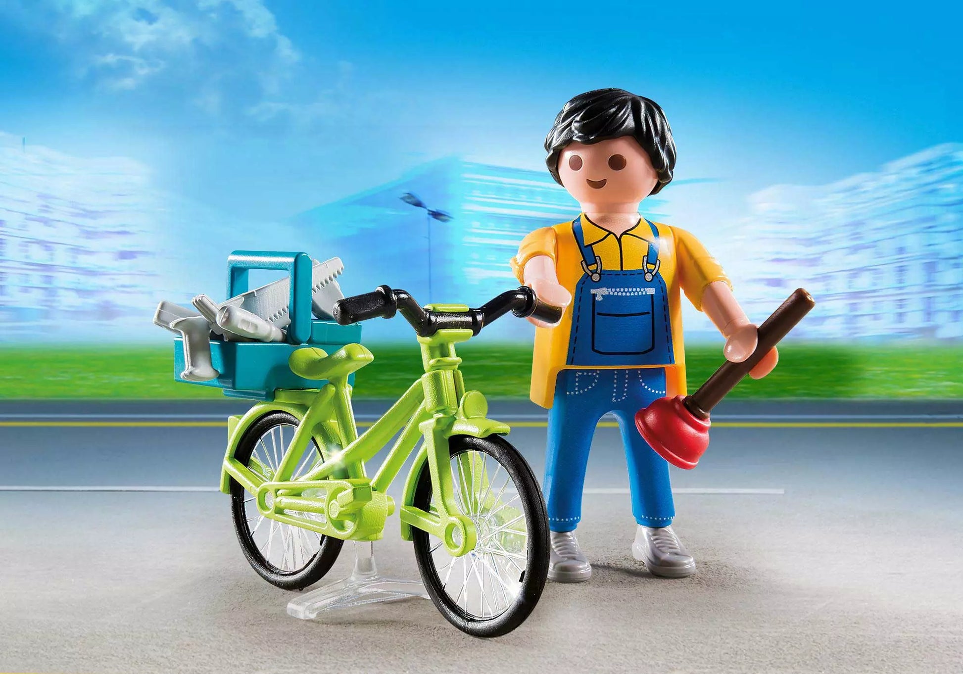 Playmobil 4791 Special Plus Handwerker mit Fahrrad - plegobil