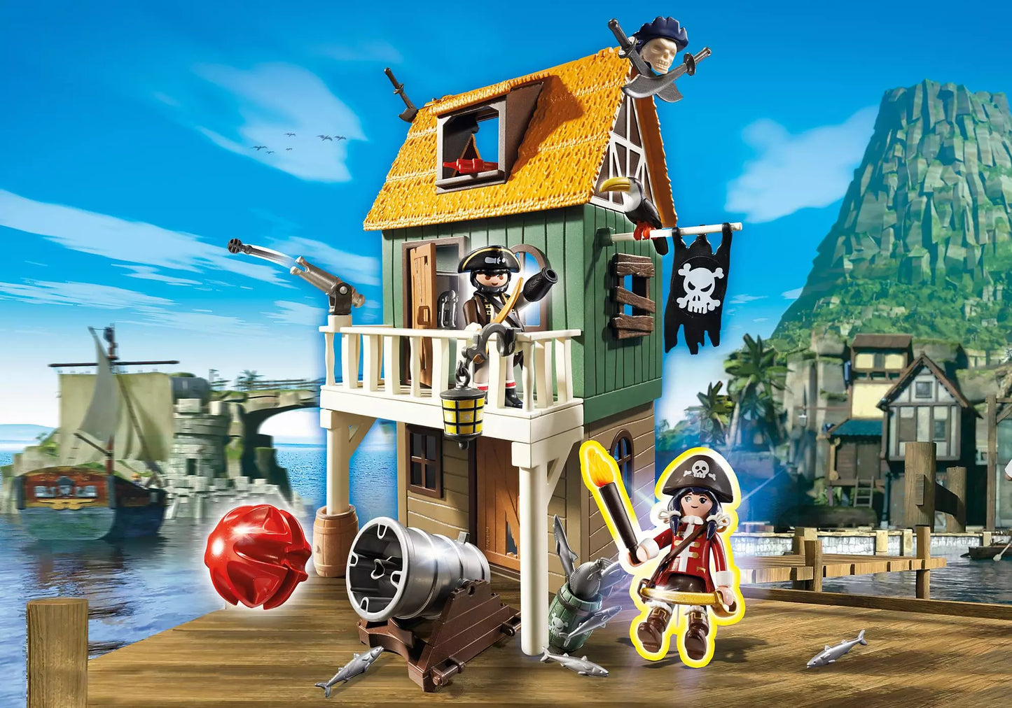 Playmobil 4796 Super 4 Getarnte Piratenfestung mit Ruby - plegobil