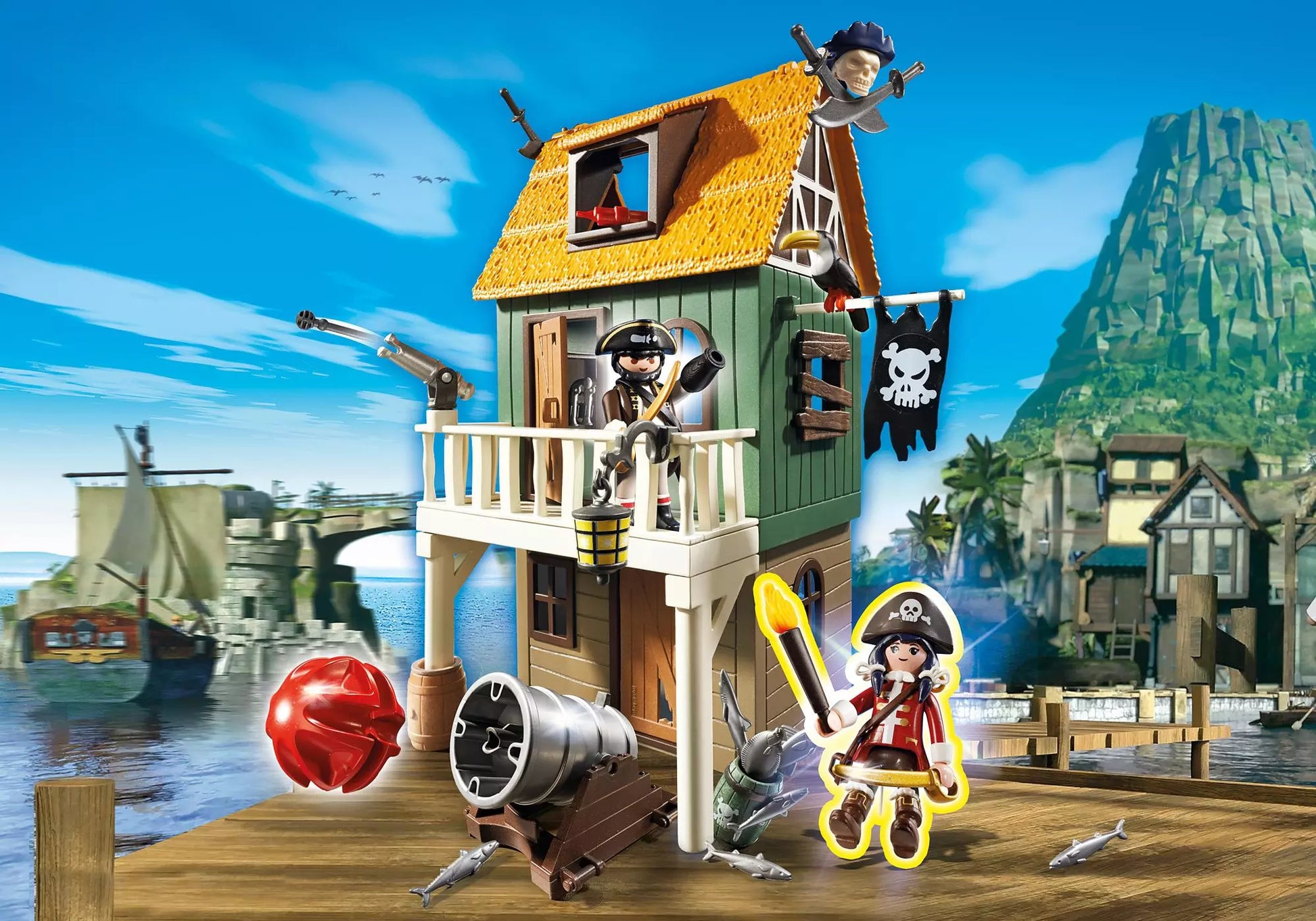 Playmobil 4796 Super 4 Getarnte Piratenfestung mit Ruby - plegobil