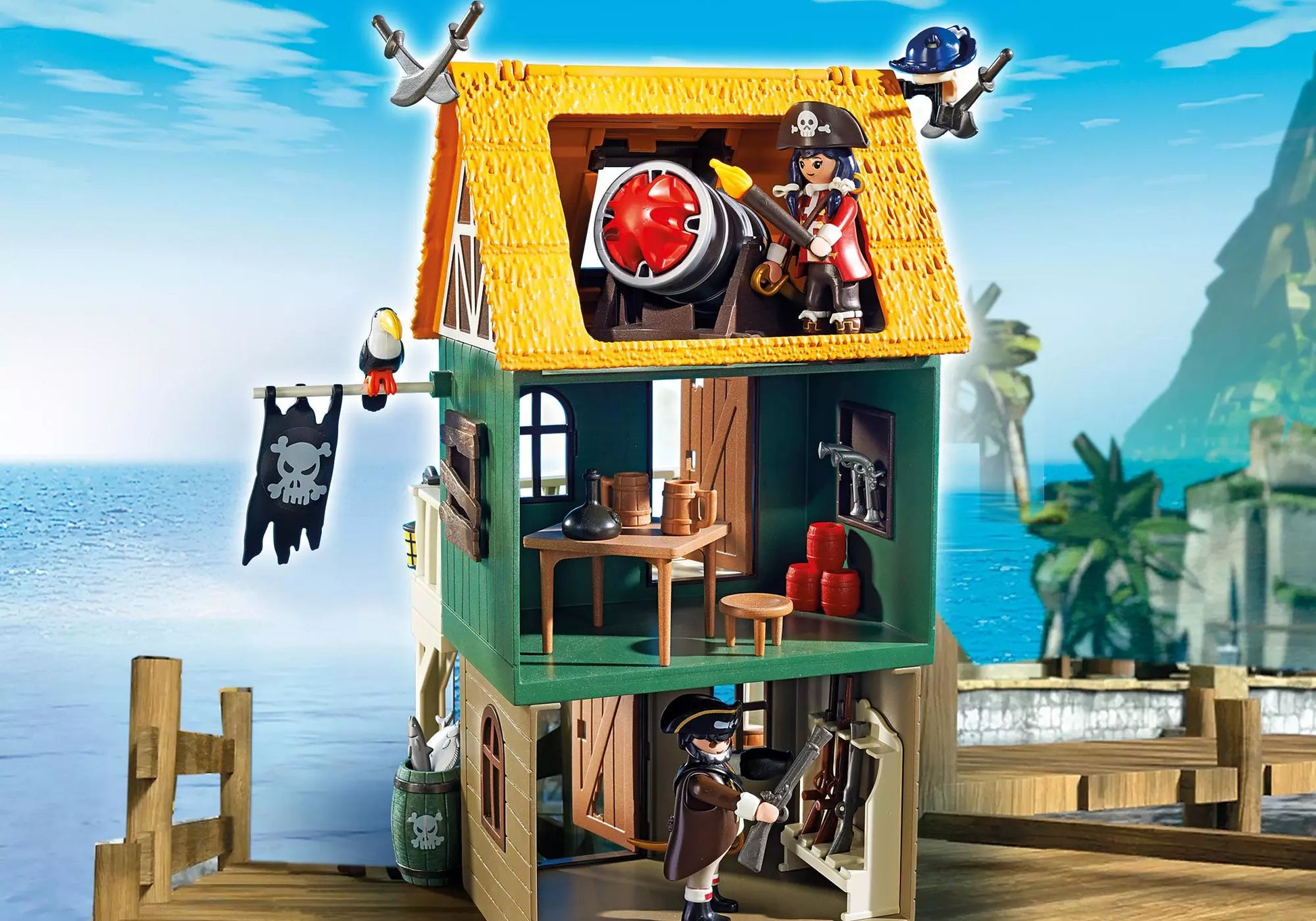 Playmobil 4796 Super 4 Getarnte Piratenfestung mit Ruby - plegobil