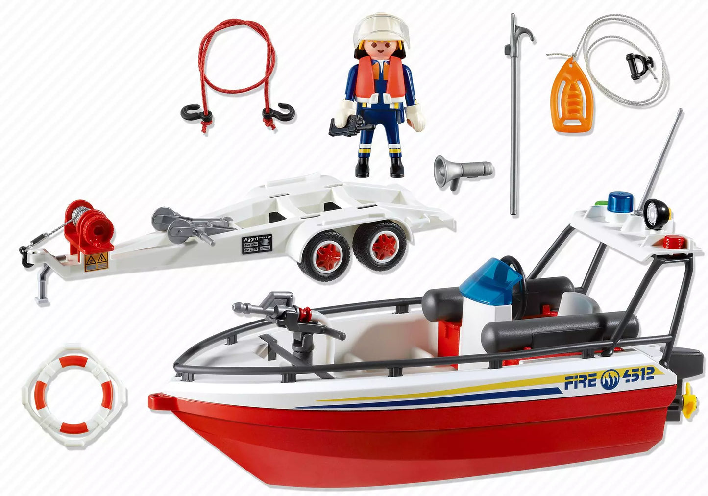 Playmobil 4823 Sammlerstück Rescue Action Feuerwehrboot - plegobil
