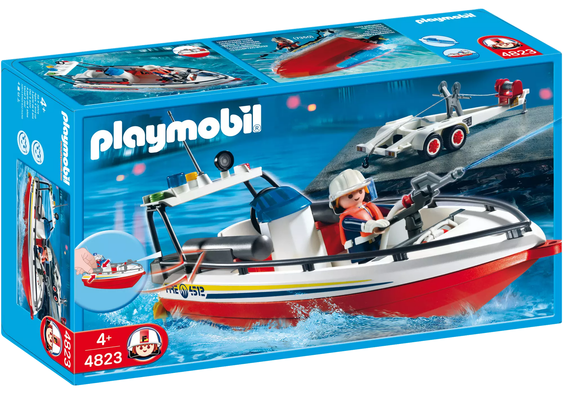 Playmobil 4823 Sammlerstück Rescue Action Feuerwehrboot - plegobil