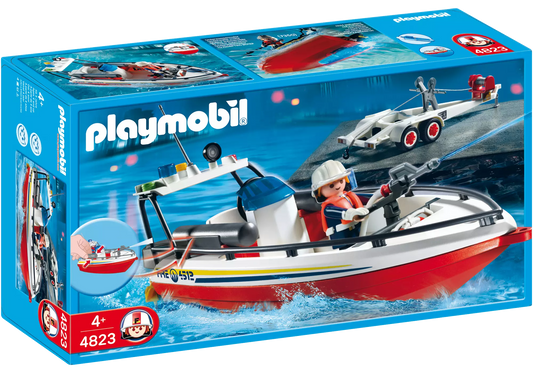 Playmobil 4823 Sammlerstück Rescue Action Feuerwehrboot - plegobil