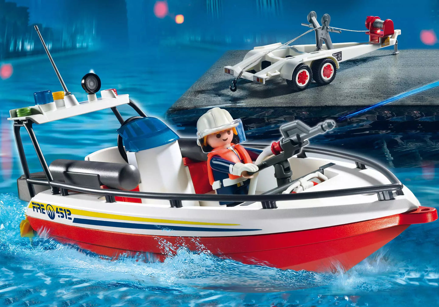 Playmobil 4823 Sammlerstück Rescue Action Feuerwehrboot - plegobil