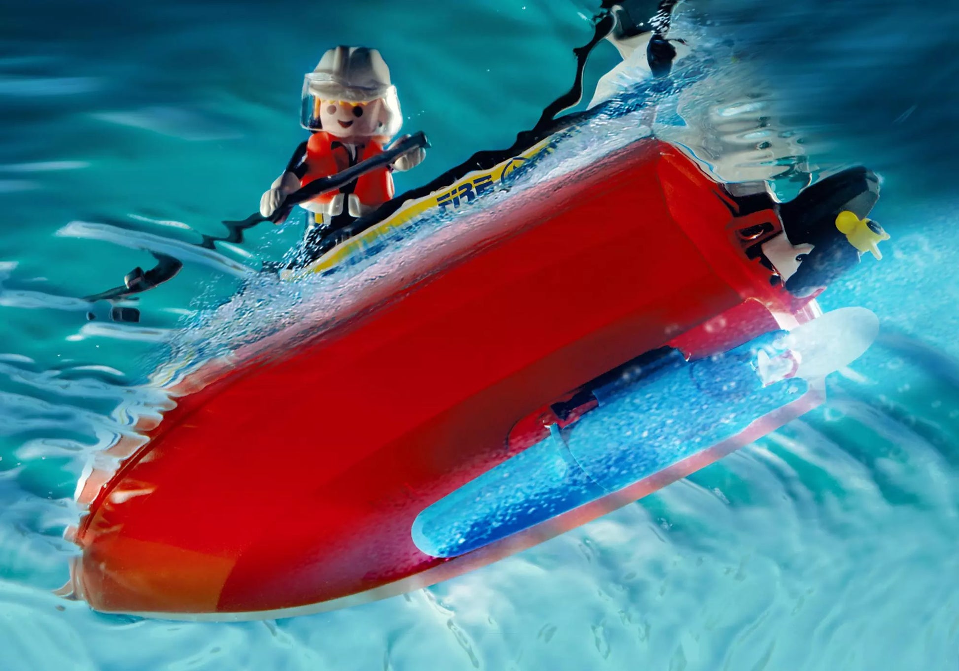 Playmobil 4823 Sammlerstück Rescue Action Feuerwehrboot - plegobil
