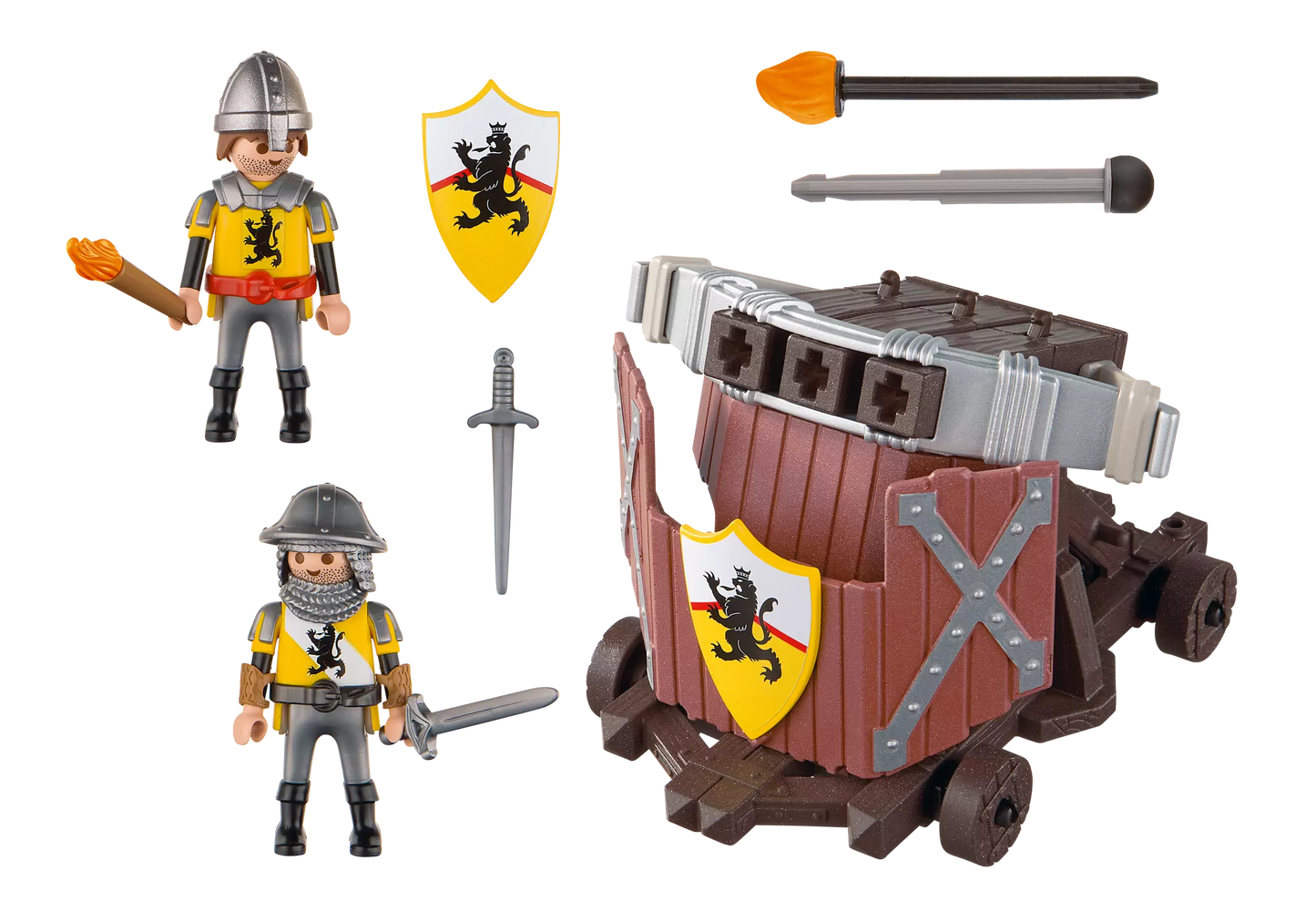 Playmobil 4867 Sammlerstück Knights Dreifach-Balliste mit Löwenrittern - plegobil