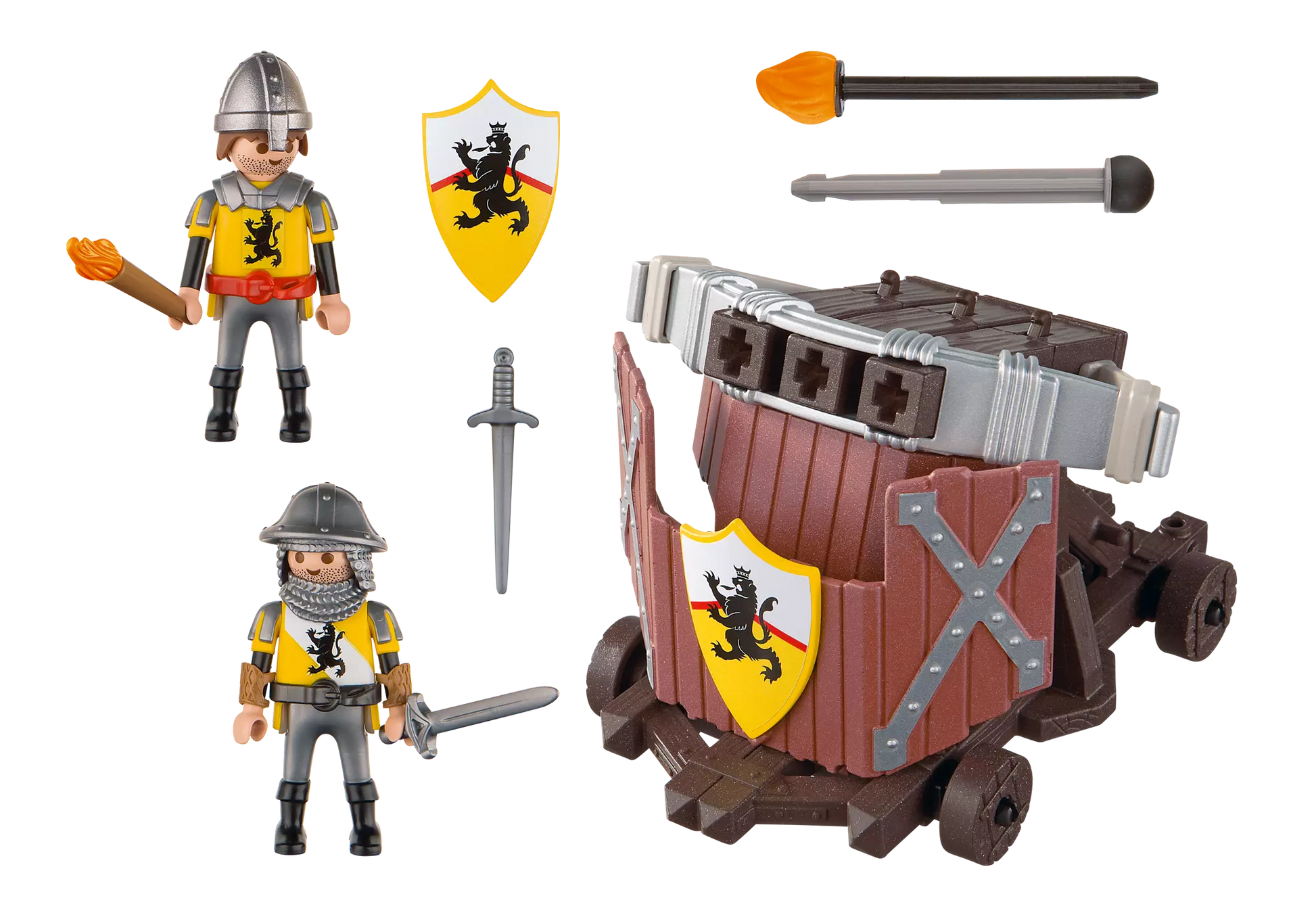 Playmobil 4867 Sammlerstück Knights Dreifach-Balliste mit Löwenrittern - plegobil