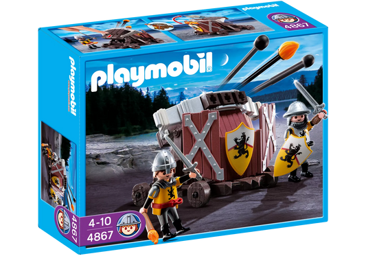 Playmobil 4867 Sammlerstück Knights Dreifach-Balliste mit Löwenrittern - plegobil