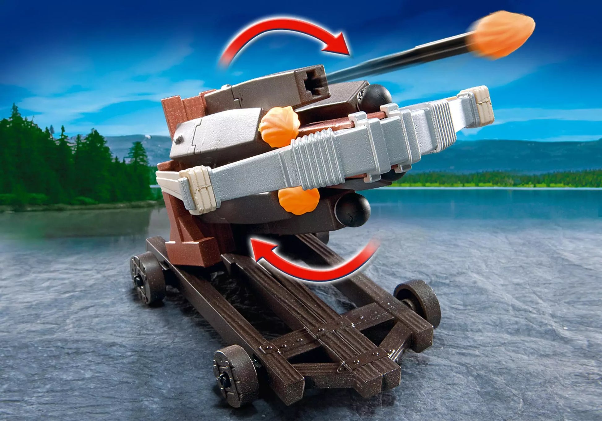 Playmobil 4868 Sammlerstück Sechsfach-Balliste mit Raubrittern - plegobil