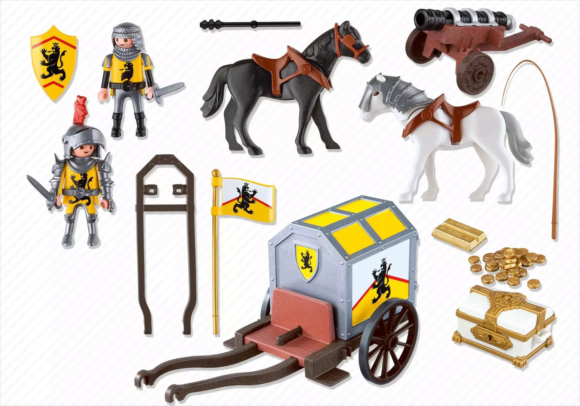 Playmobil 4874 Sammlerstück Knights Goldtransport der Löwenritter - plegobil