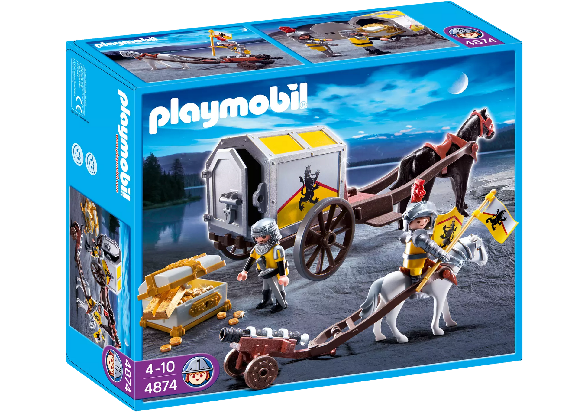 Playmobil 4874 Sammlerstück Knights Goldtransport der Löwenritter - plegobil