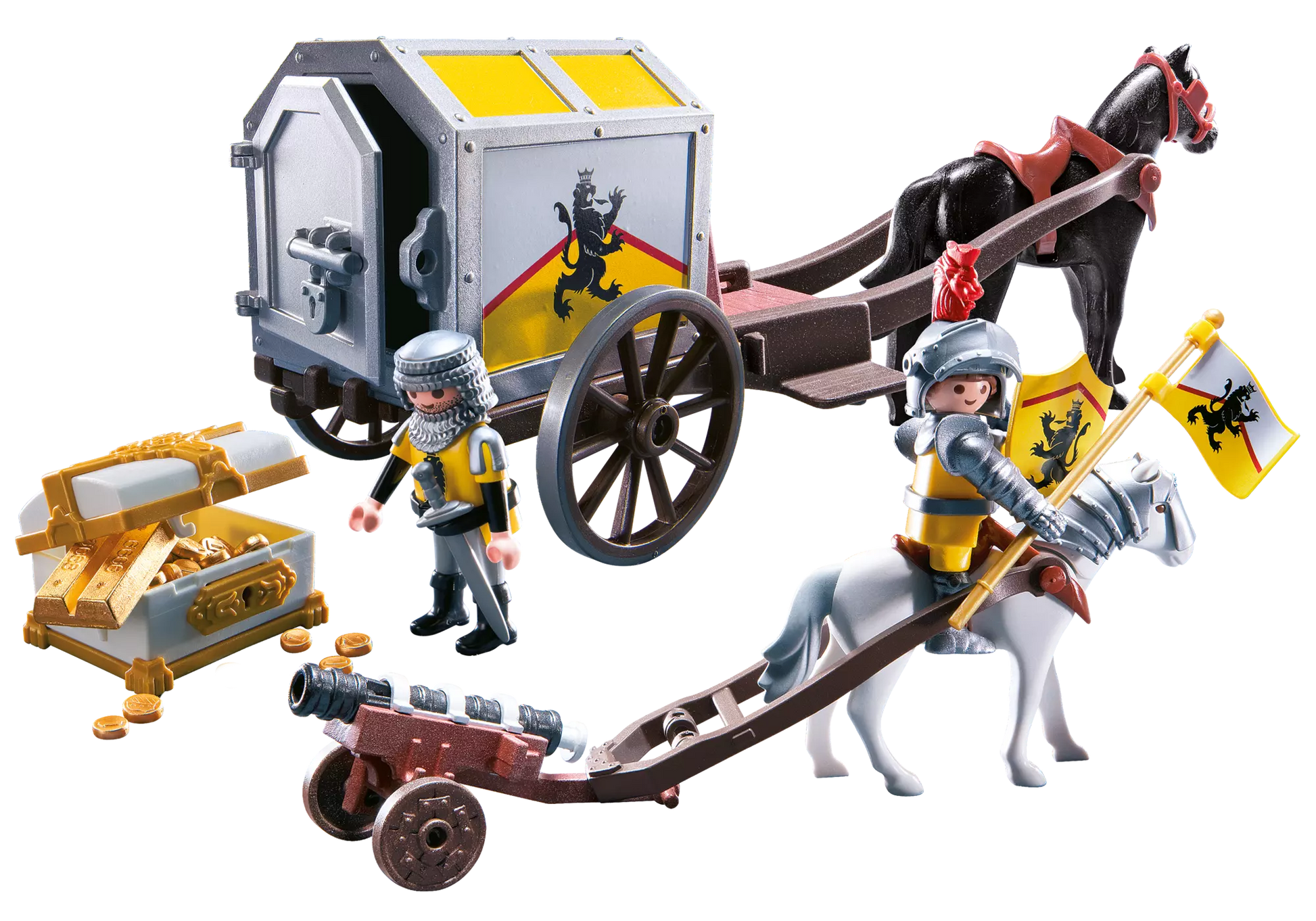 Playmobil 4874 Sammlerstück Knights Goldtransport der Löwenritter - plegobil