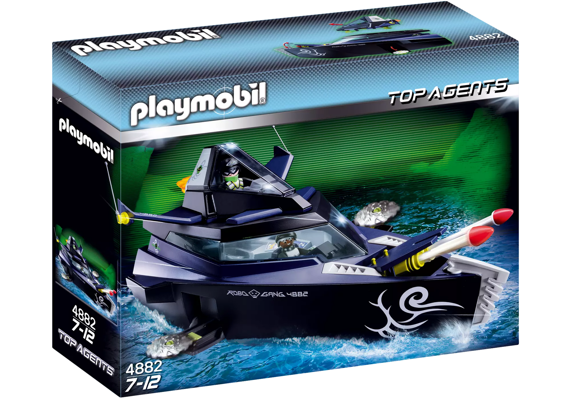 Playmobil 4882 Sammlerstück Top Agents Robo-Gangster Turbokampfschiff - plegobil