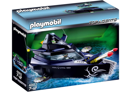 Playmobil 4882 Sammlerstück Top Agents Robo-Gangster Turbokampfschiff - plegobil