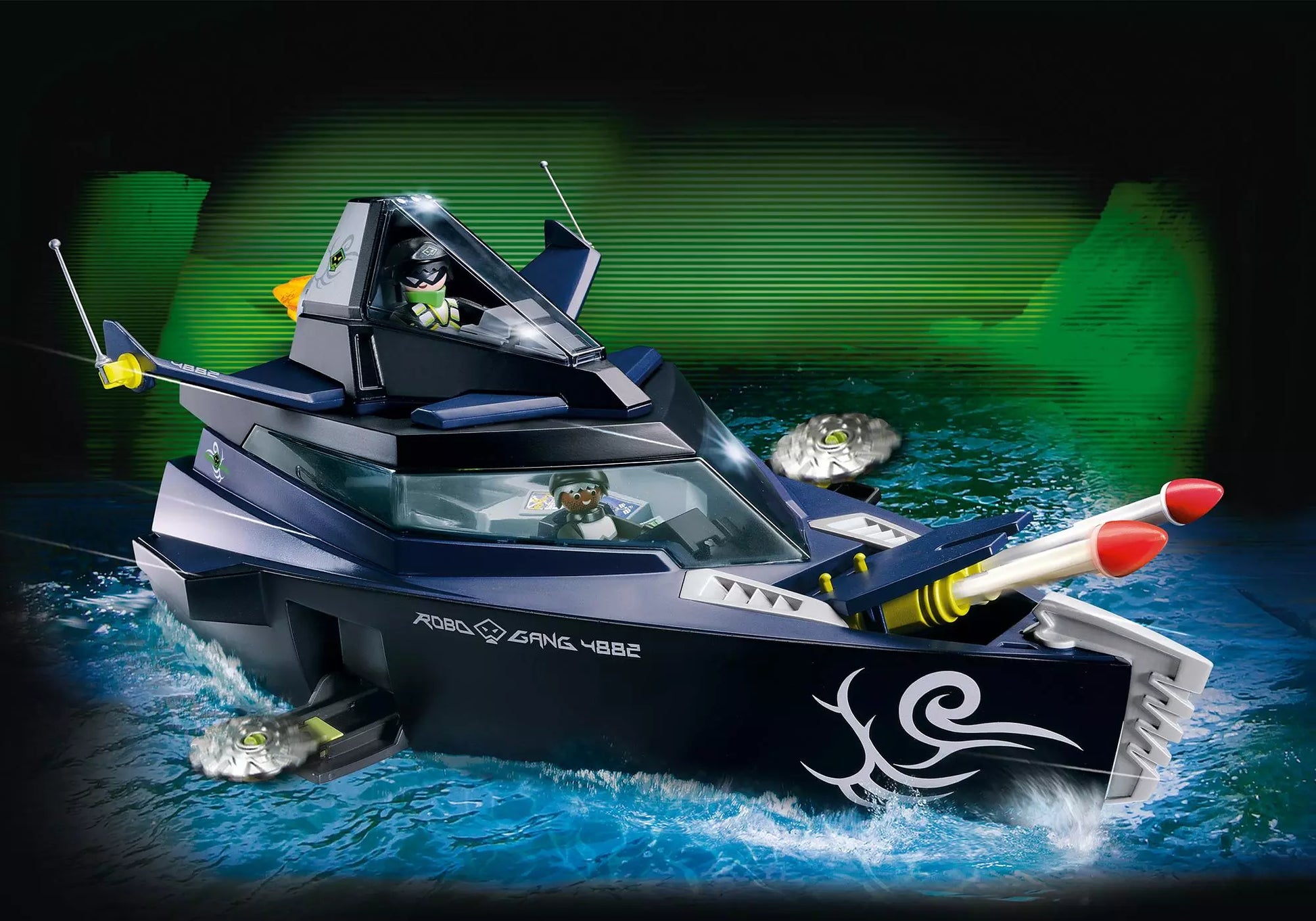Playmobil 4882 Sammlerstück Top Agents Robo-Gangster Turbokampfschiff - plegobil