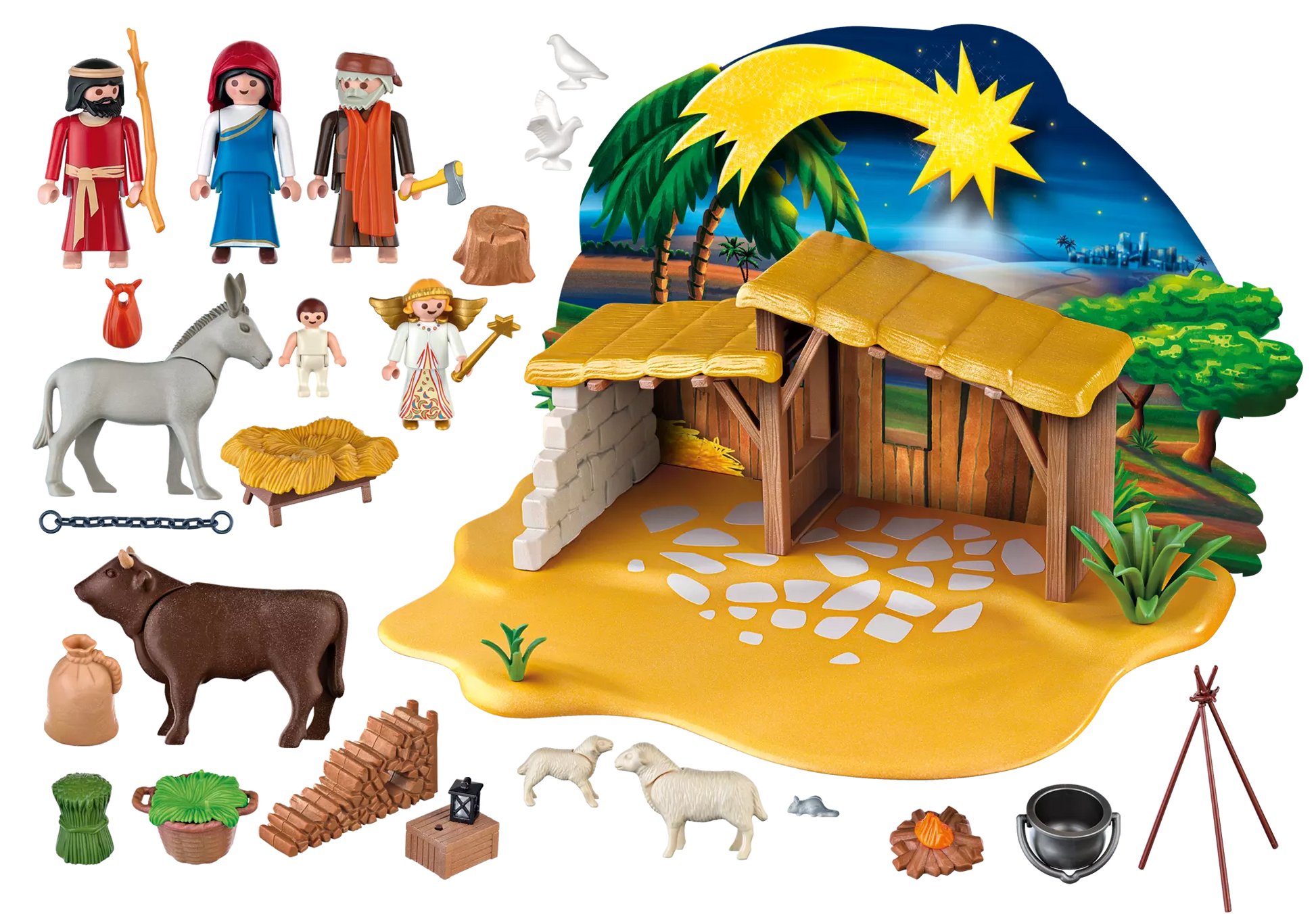 Playmobil 4884 Sammlerstück Christmas Große Krippe mit Stall - plegobil