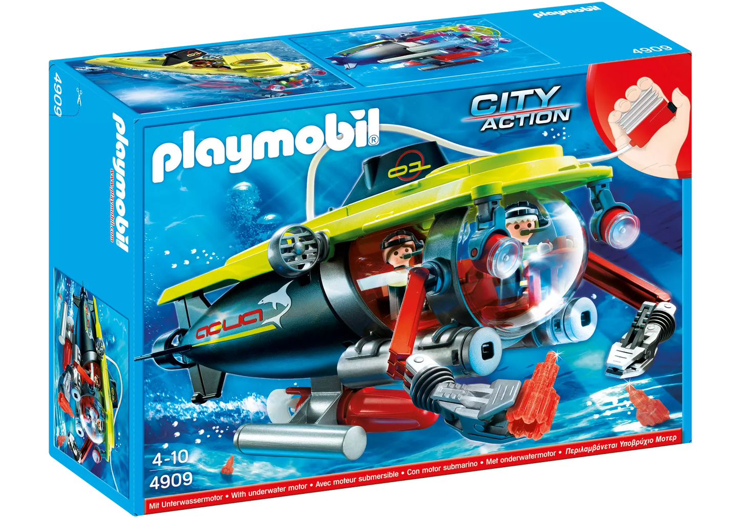 Playmobil 4909 Sammlerstück City Action Tiefsee-Tauchboot mit Unterwassermotor - plegobil