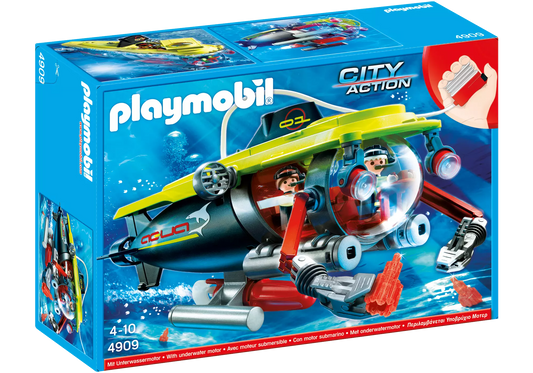 Playmobil 4909 Sammlerstück City Action Tiefsee-Tauchboot mit Unterwassermotor - plegobil