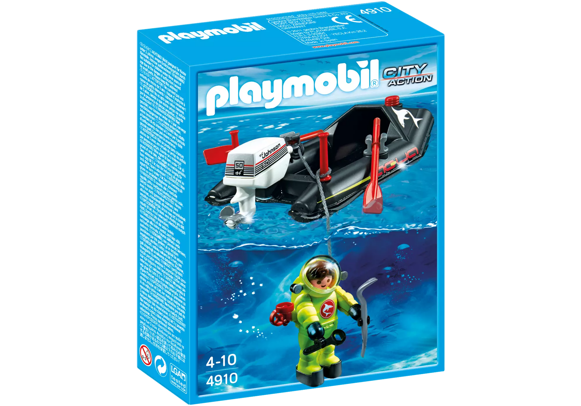 Playmobil 4910 Sammlerstück City Action Kleinboot mit Tiefseetaucher - plegobil