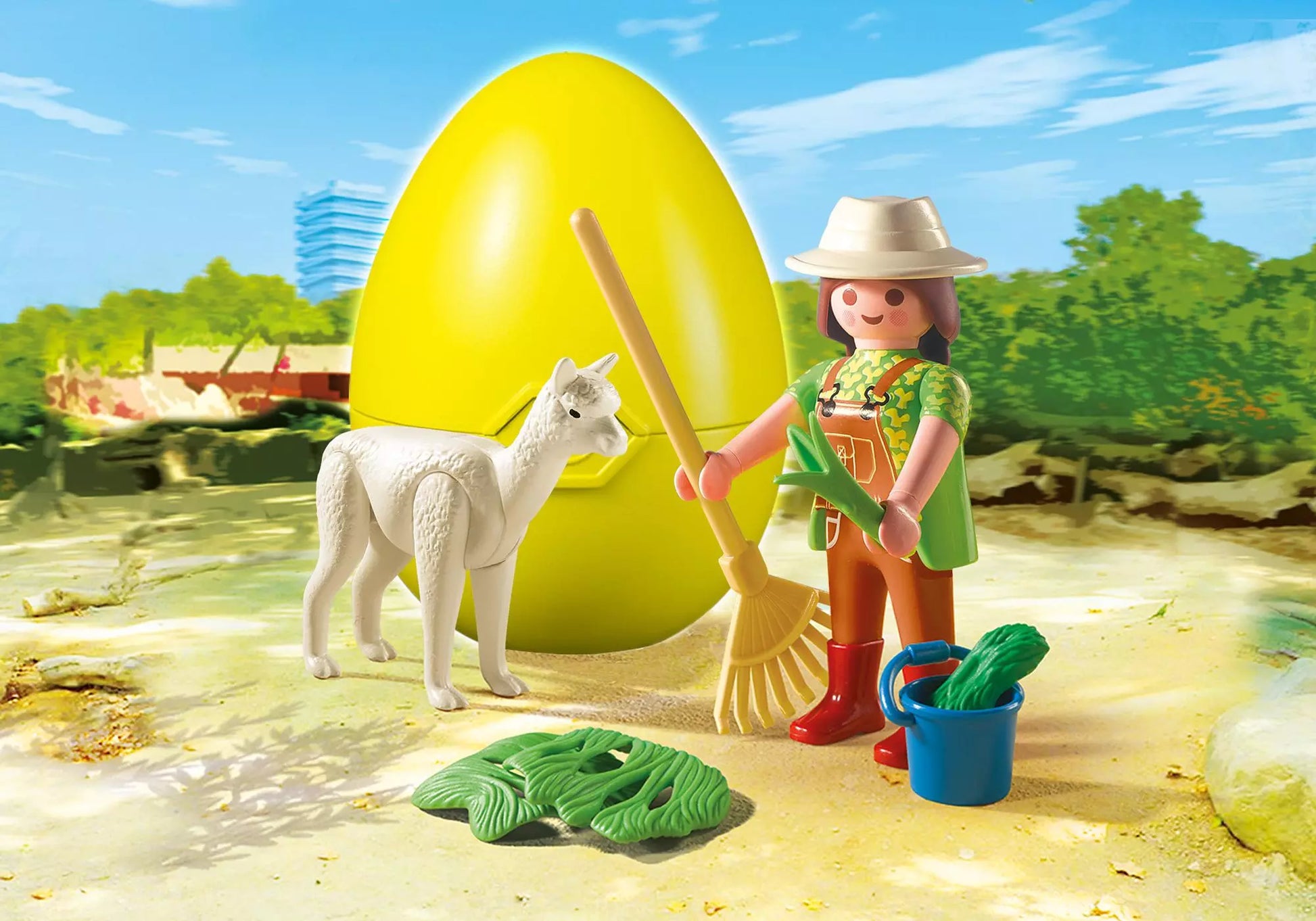 Playmobil 4944 Osterei Tierpflegerin mit Alpaka - plegobil