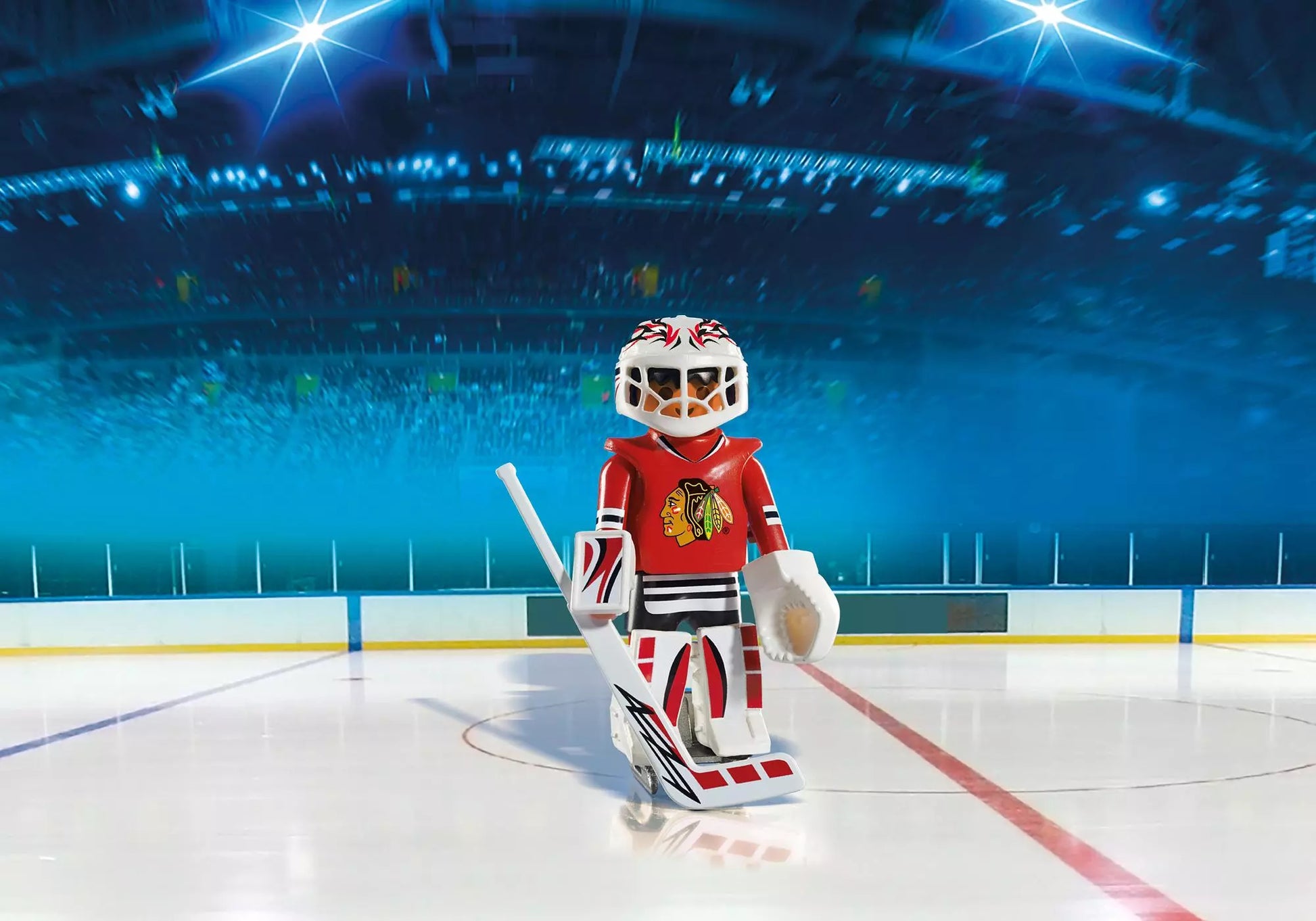Playmobil 5074 NHL Chicago Blackhawks Goalie - plegobil