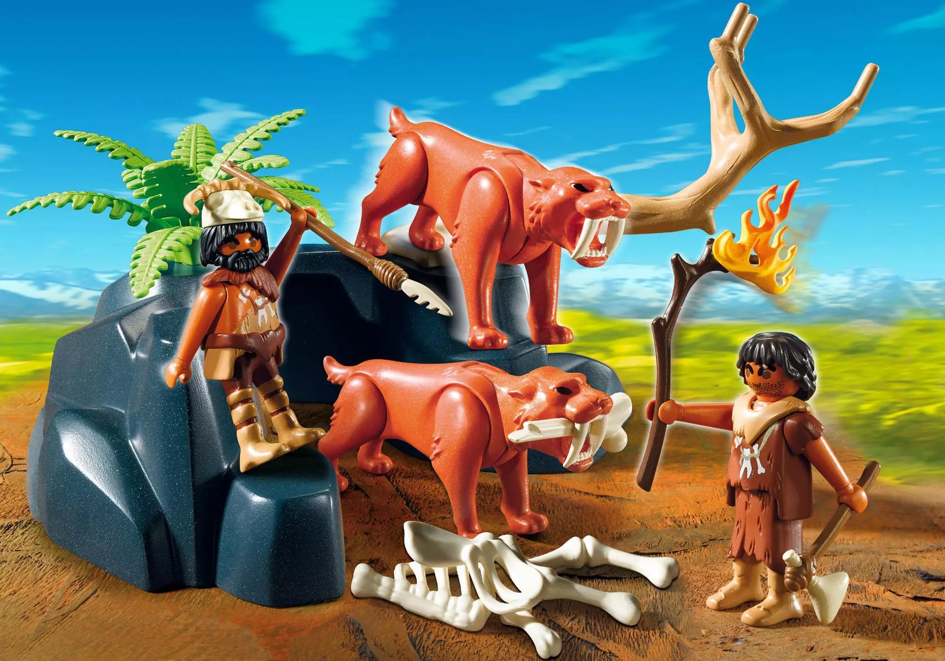 Playmobil 5102 Sammlerstück Säbelzahntiger mit Knochenjäger - plegobil