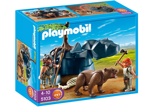 Playmobil 5103 Sammlerstück Höhlenbär mit Höhlenmenschen - plegobil