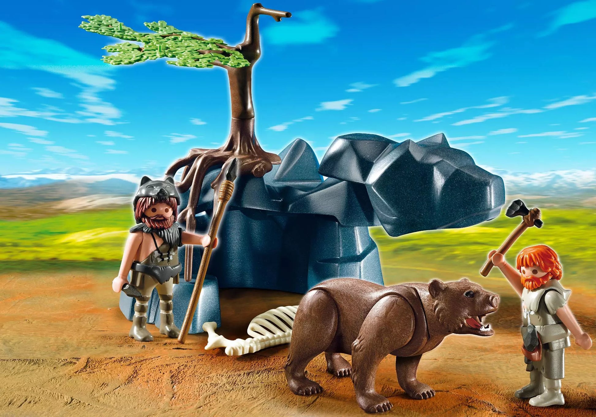 Playmobil 5103 Sammlerstück Höhlenbär mit Höhlenmenschen - plegobil