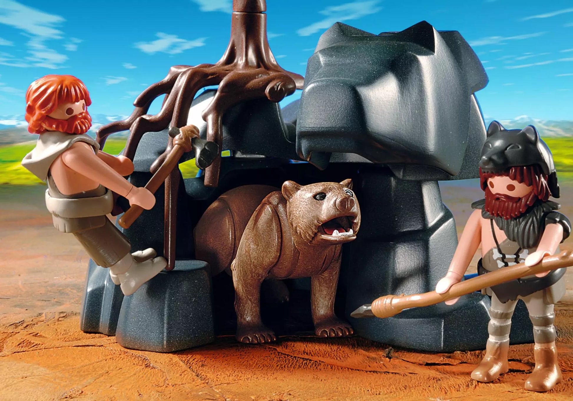 Playmobil 5103 Sammlerstück Höhlenbär mit Höhlenmenschen - plegobil