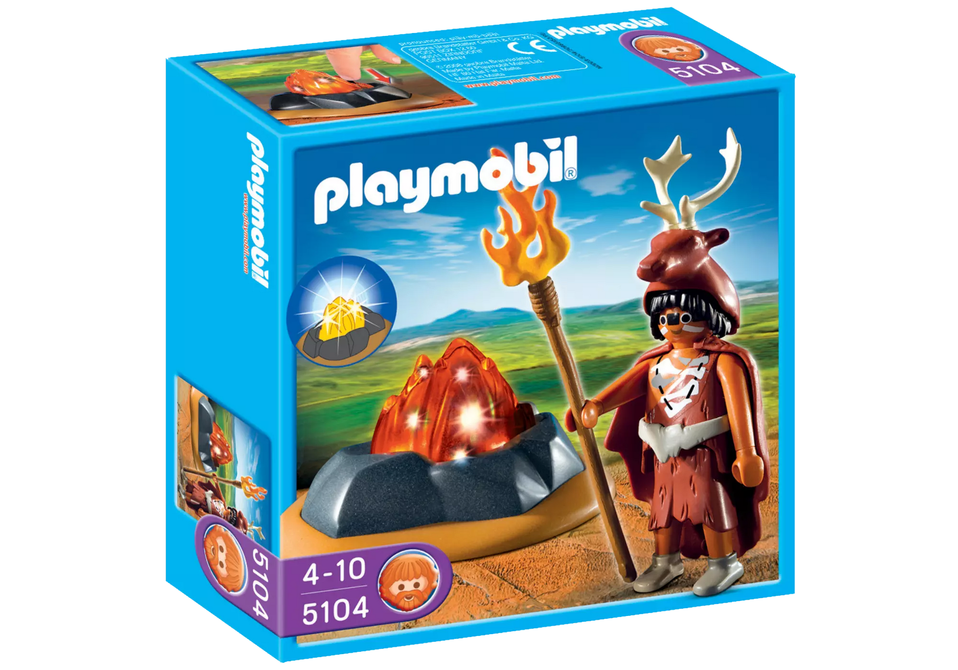 Playmobil 5104 Sammlerstück Feuerhüter mit LED Feuerfels - plegobil