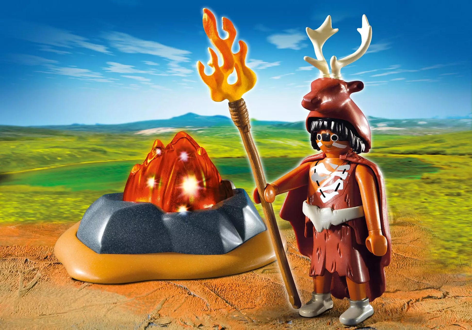 Playmobil 5104 Sammlerstück Feuerhüter mit LED Feuerfels - plegobil