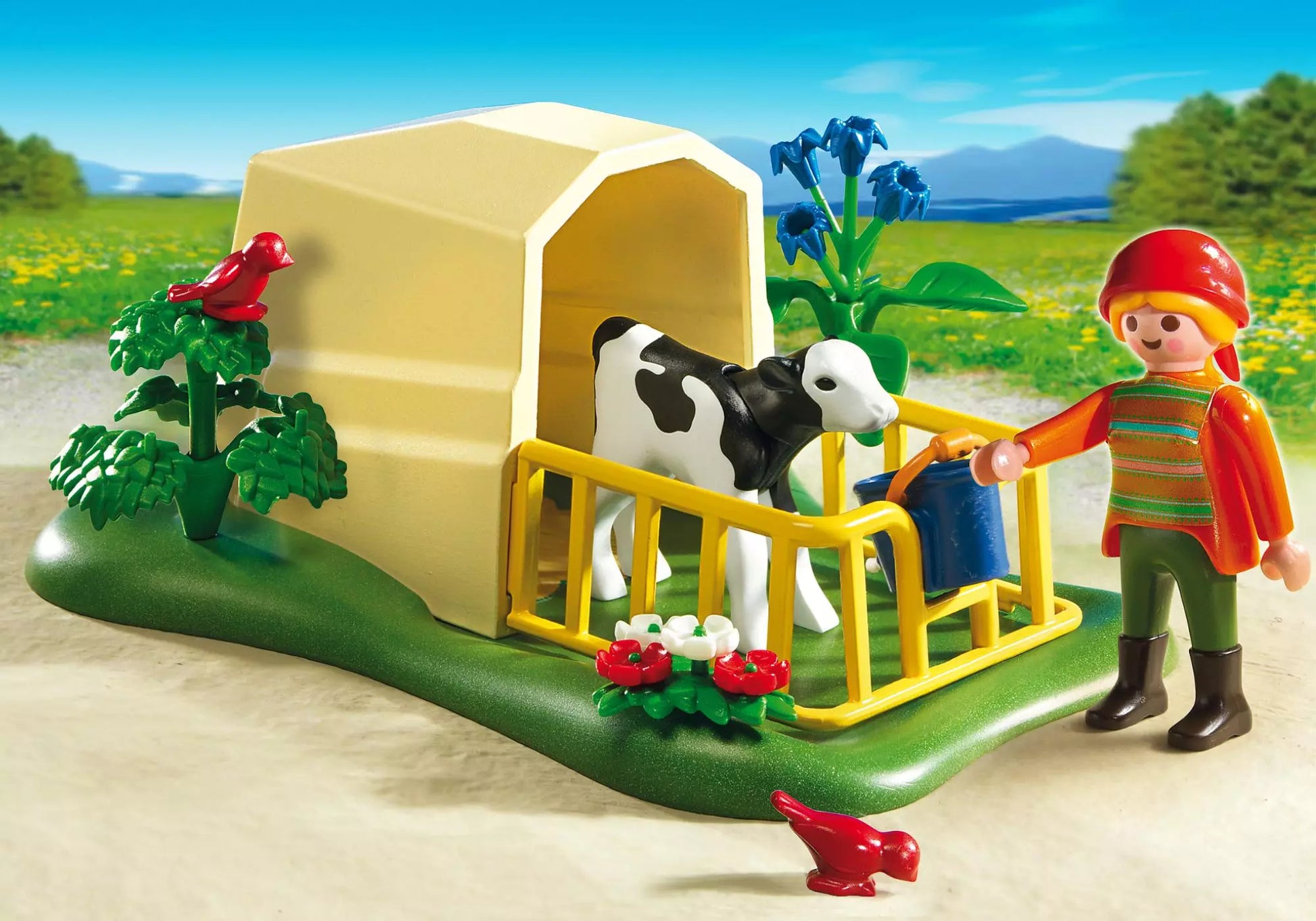 Playmobil 5124 Sammlerstück Country Kälbchen-Aufzucht - plegobil
