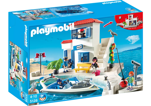 Playmobil 5128 Sammlerstück Hafenpolizei mit Schnellboot - plegobil
