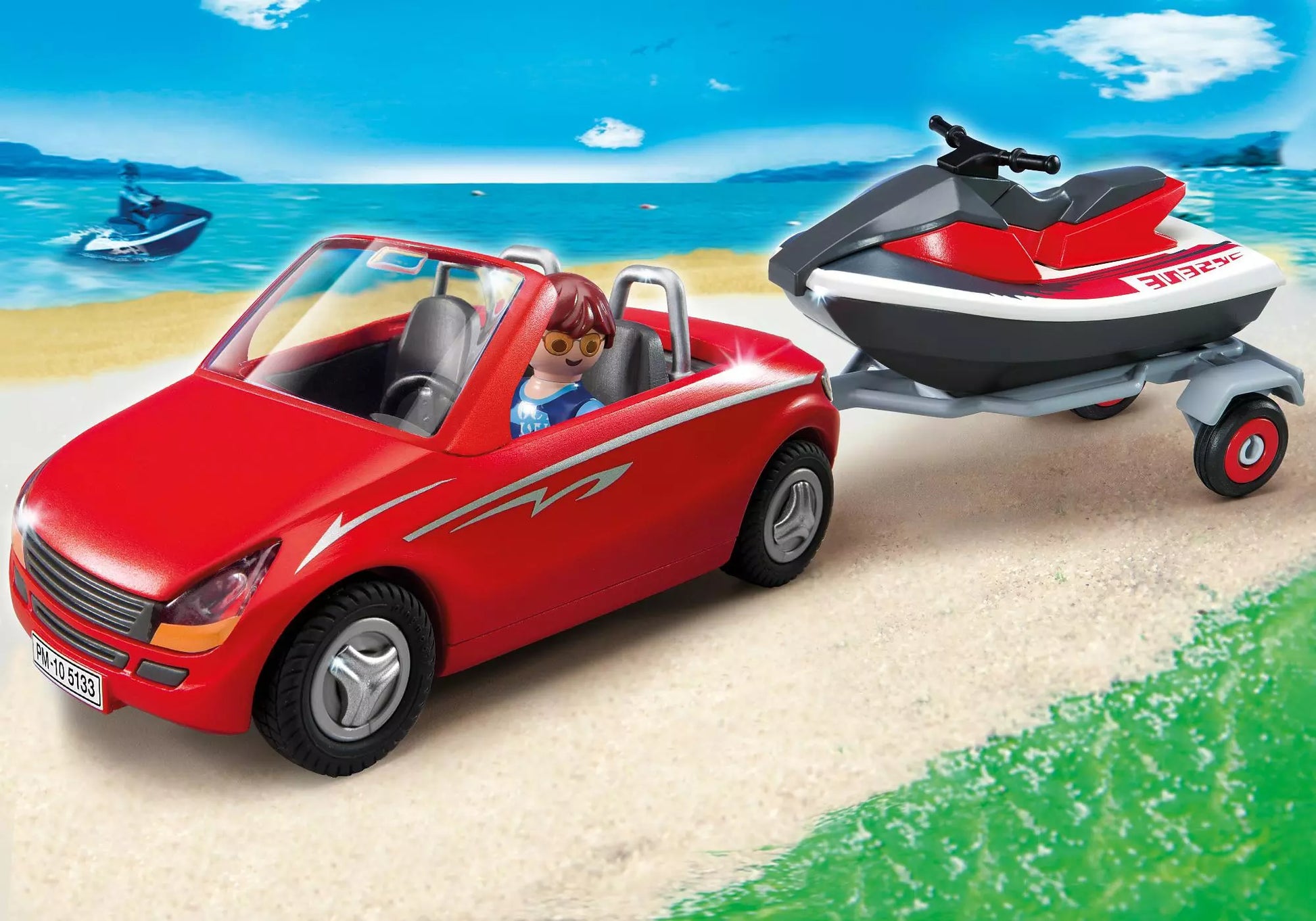 Playmobil 5133 Sammlerstück Summer Fun Roadster mit Jetski - plegobil