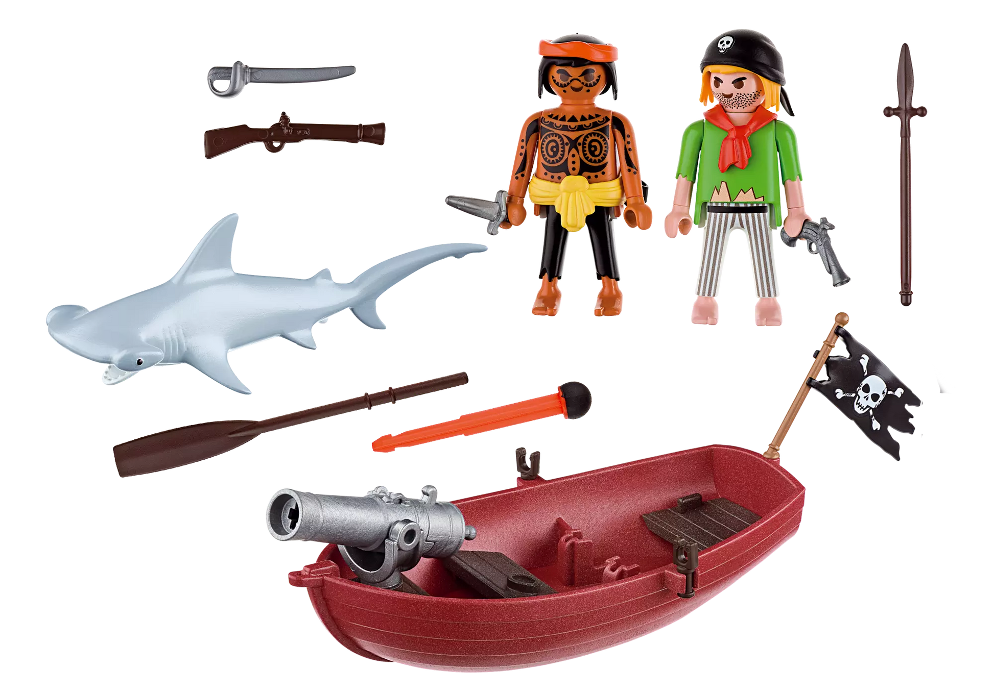 Playmobil 5137 Sammlerstück Piraten-Ruderboot mit Hammerhai - plegobil