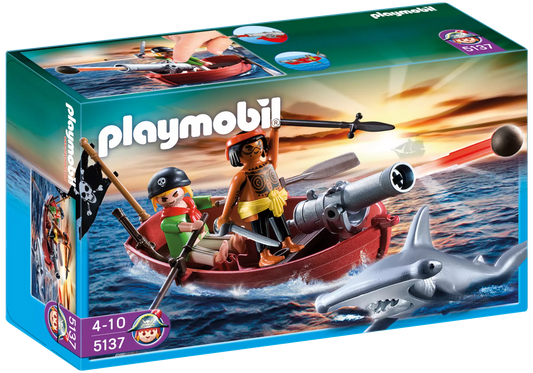Playmobil 5137 Sammlerstück Piraten-Ruderboot mit Hammerhai - plegobil